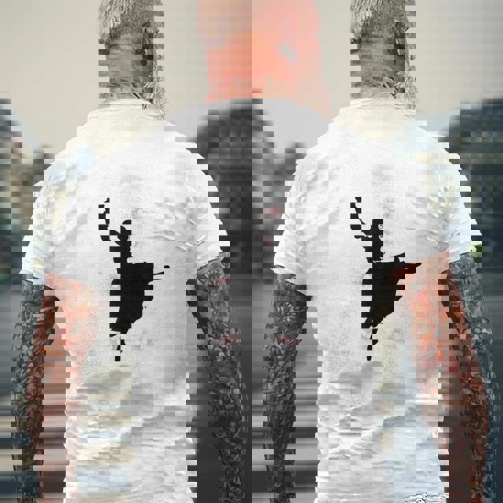 くるみ割り人形 バレエ クララ ツリー クリスマス ホリデー ダンス メンズTシャツ バックプリント 高齢者への贈り物