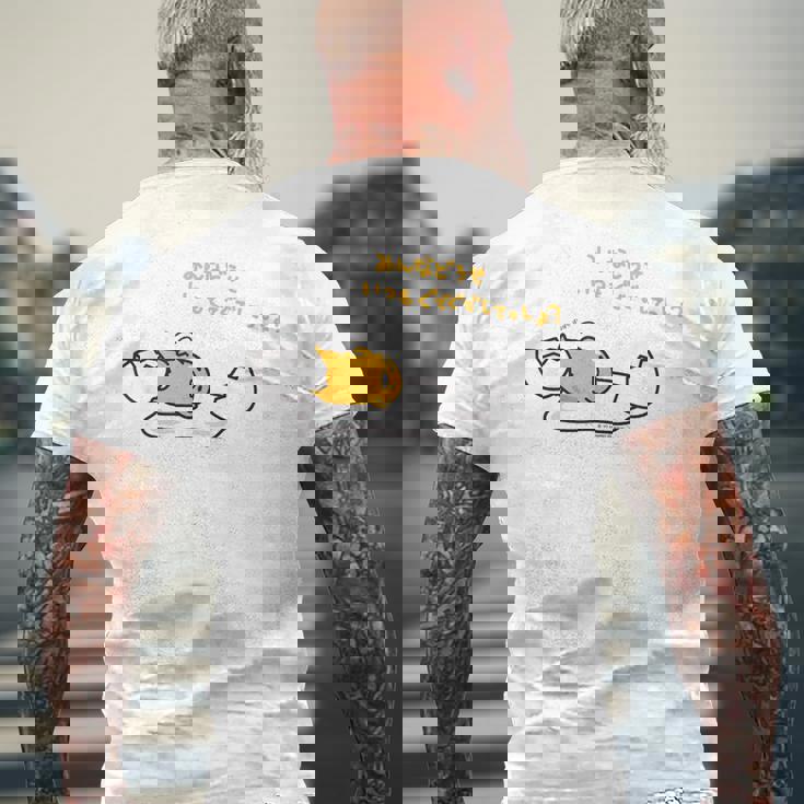 ぐでたま みんなどうせいつもぐでぐでしてっしょ？ ライトカラー メンズTシャツ バックプリント 高齢者への贈り物