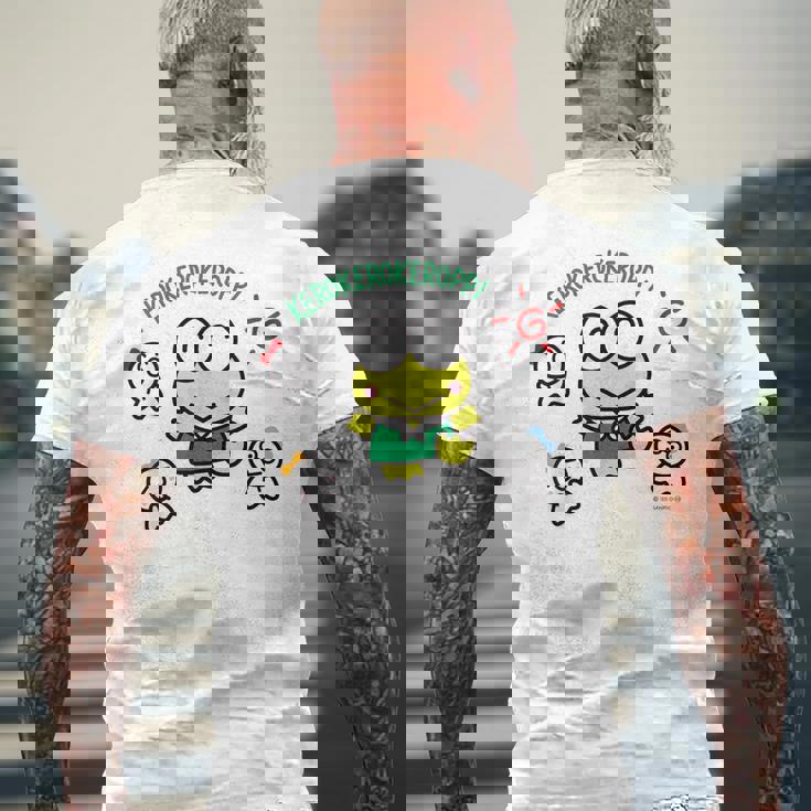 けろけろけろっぴ てるてるぼうず ライトカラー メンズTシャツ バックプリント 高齢者への贈り物