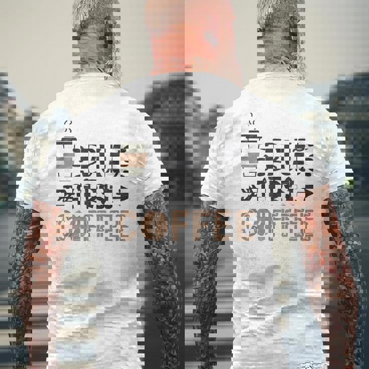 しかし、ファーストコーヒー面白いコーヒー愛好家の名言 メンズTシャツ バックプリント 高齢者への贈り物