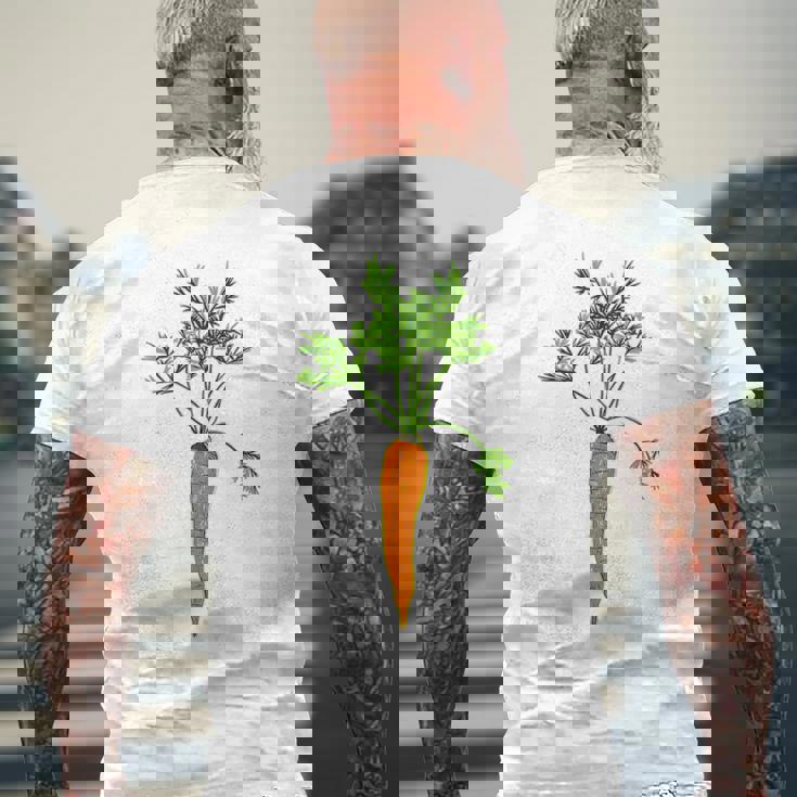 にんじん 園芸 野菜 メンズTシャツ バックプリント 高齢者への贈り物