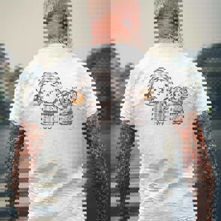 ねこぺん日和 いかがですか メンズTシャツ バックプリント 高齢者への贈り物