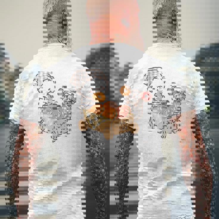 ねこぺん日和 ドーナツたくさん メンズTシャツ バックプリント 高齢者への贈り物