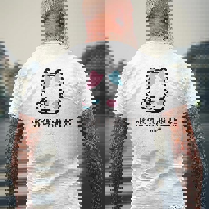 びーえするるる【Bsテレ東公式】No Cat No Life（10色） メンズTシャツ バックプリント 高齢者への贈り物