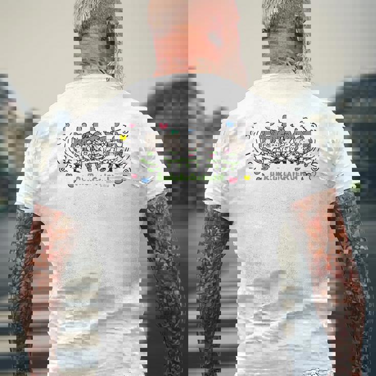 るるる学園 くるっっ ダークカラー メンズTシャツ バックプリント 高齢者への贈り物