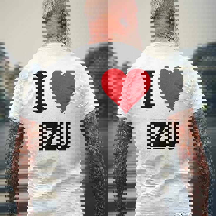 アイハート 伊豆ジャパンラブ 日本土産 メンズTシャツ バックプリント 高齢者への贈り物