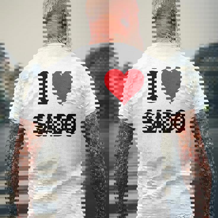 アイハート 佐渡ジャパンラブ 日本土産 メンズTシャツ バックプリント 高齢者への贈り物