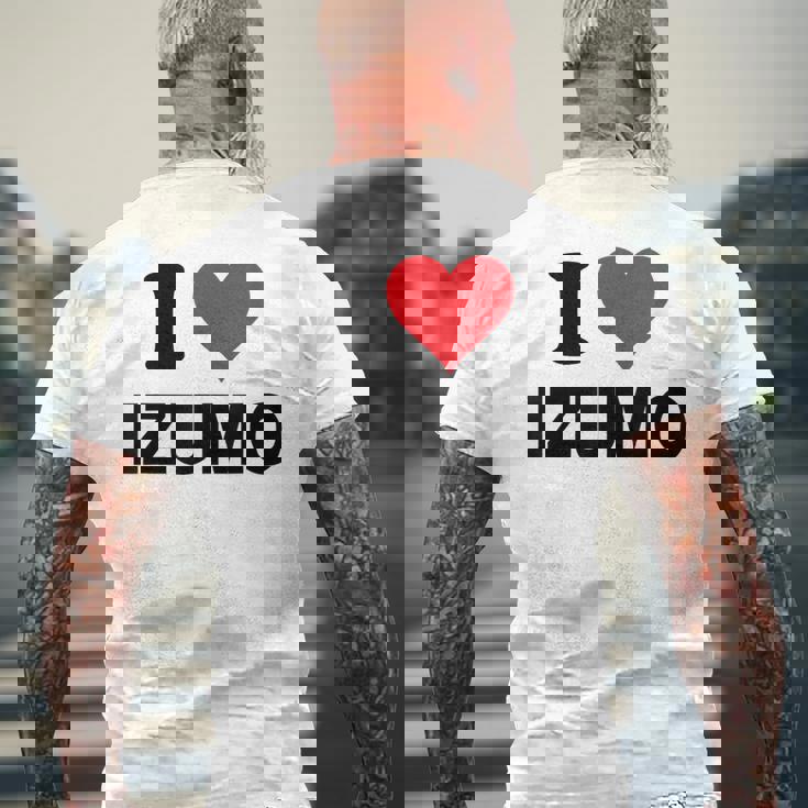 アイハート 出雲ジャパン ラブ 日本土産 メンズTシャツ バックプリント 高齢者への贈り物