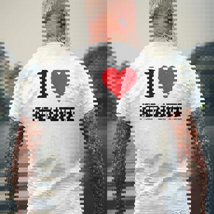 アイハート 北島 Japan Love 日本土産 メンズTシャツ バックプリント 高齢者への贈り物