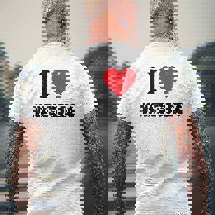 アイハート 松戸ジャパンラブ 日本土産 メンズTシャツ バックプリント 高齢者への贈り物