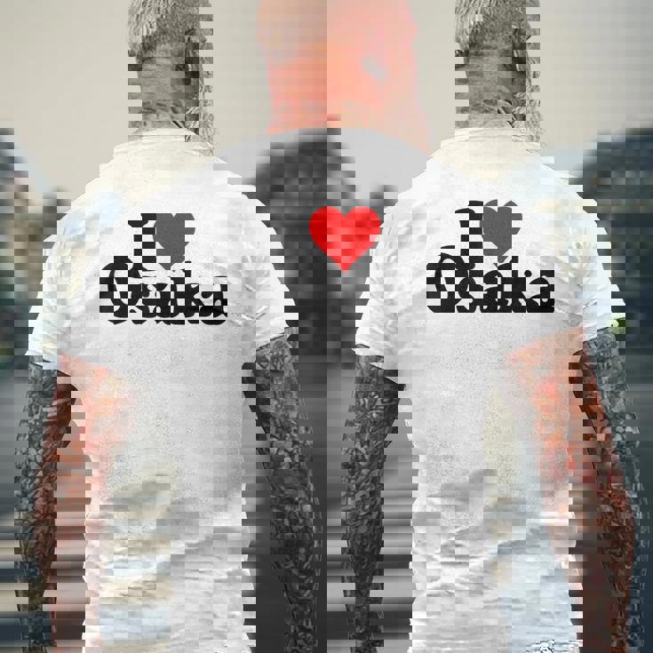 アイラブハート大阪ジャパン メンズTシャツ バックプリント 高齢者への贈り物