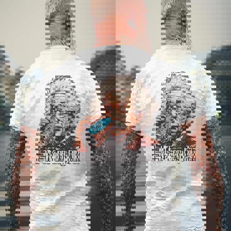 アインシュタインのブーストフォーミュラ メンズTシャツ バックプリント 高齢者への贈り物