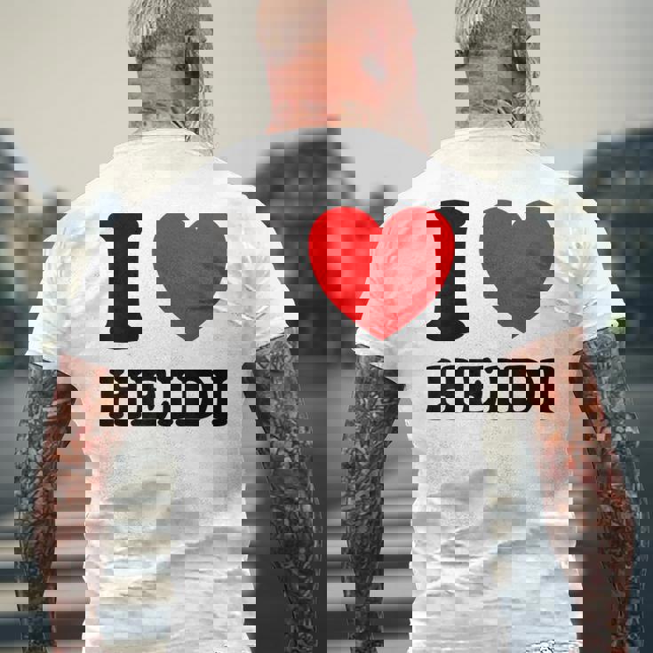 アイ・ラブ・ハイジ メンズTシャツ バックプリント 高齢者への贈り物