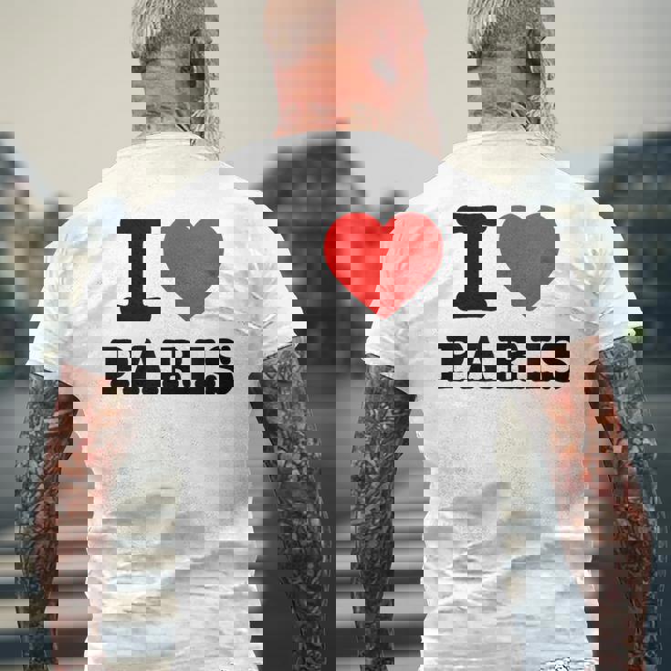 アイ・ラブ・パリ メンズTシャツ バックプリント 高齢者への贈り物