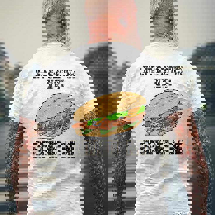 アジアンフード キッチン パン バゲット バインミー ベトナム ベトナム メンズTシャツ バックプリント 高齢者への贈り物