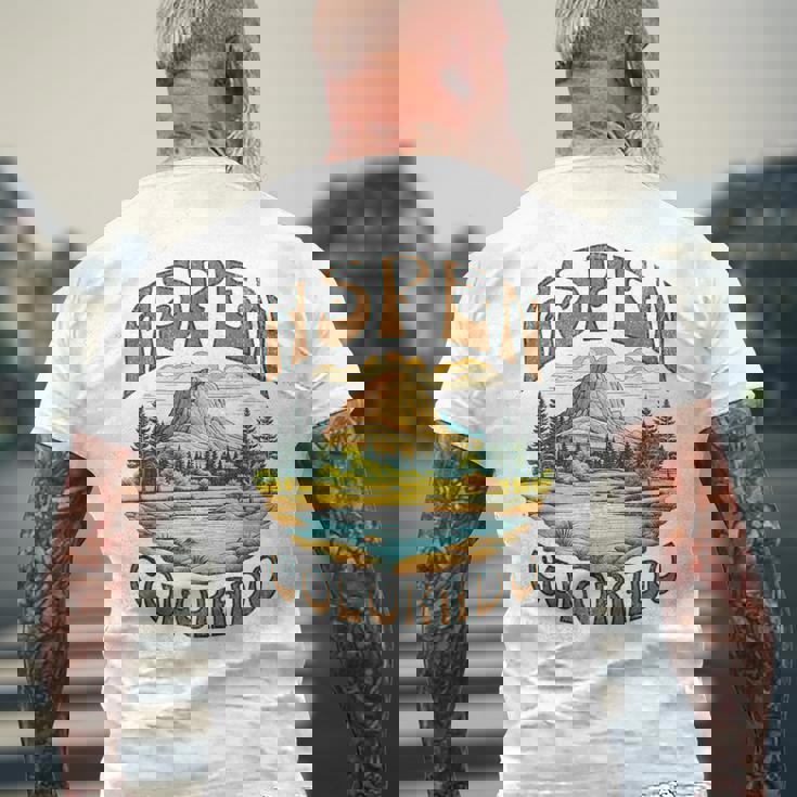 アスペン メンズTシャツ バックプリント 高齢者への贈り物