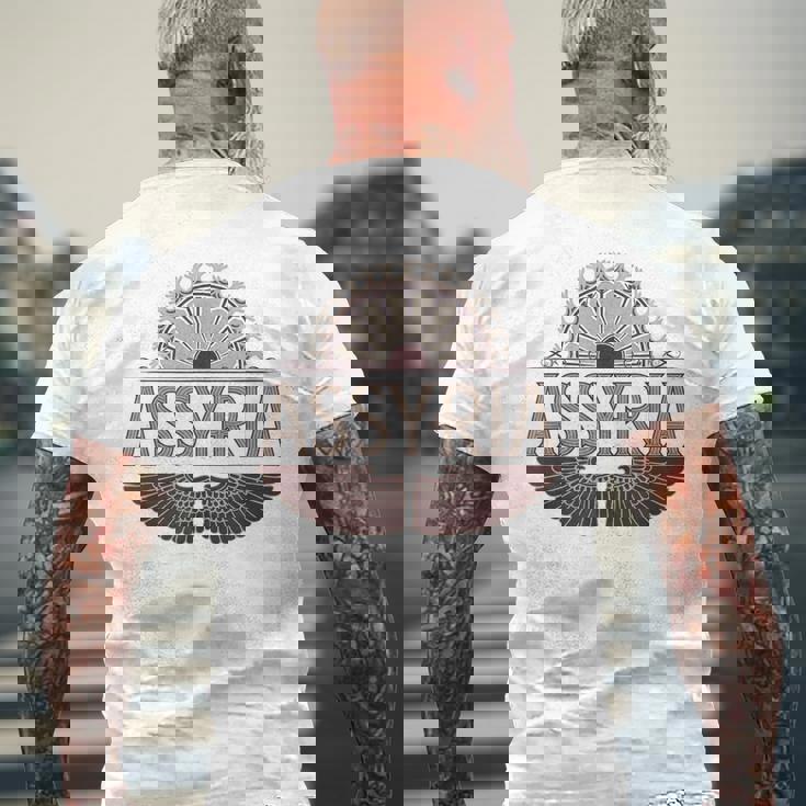 アッシリア 古代アッシリア帝国のシンボル メンズTシャツ バックプリント 高齢者への贈り物