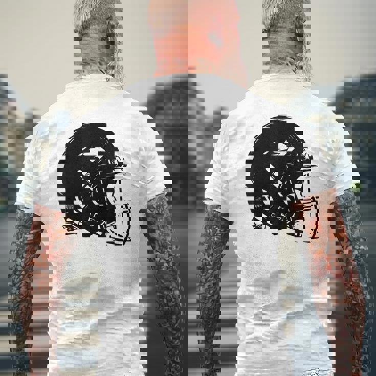 アメフト ヘルメット スケッチ アメリカンフットボール トレーニング メンズTシャツ バックプリント 高齢者への贈り物