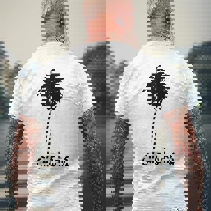 アロハ ハワイ ハワイアン ヤシの木 メンズTシャツ バックプリント 高齢者への贈り物