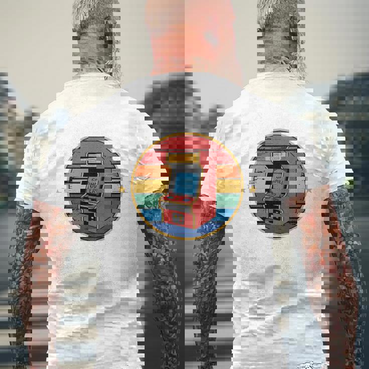 アーケード ゲーマー ビデオゲーム レトロ ゲーマー 長袖tシャツ メンズTシャツ バックプリント 高齢者への贈り物