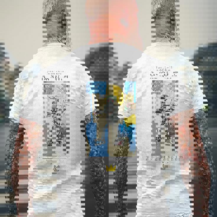 アーバン ストリートウェア グラフィック バスキア アート 抽象 メンズTシャツ バックプリント 高齢者への贈り物