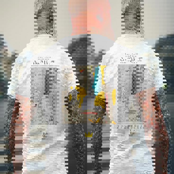 アーバン、ストリートウェア、グラフィック、バスキア、アート、抽象 メンズTシャツ バックプリント 高齢者への贈り物