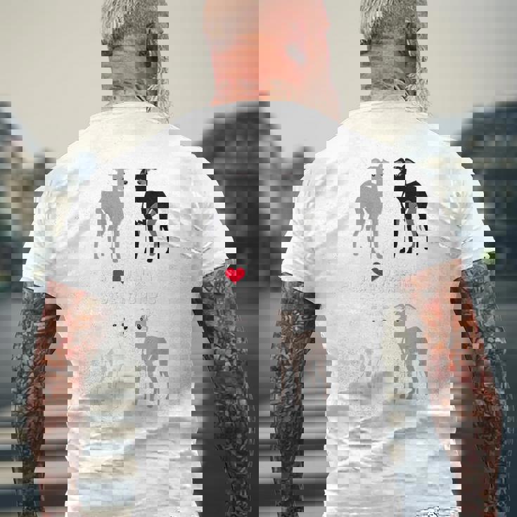 イタリアン・グレイハウンドが大好き メンズTシャツ バックプリント 高齢者への贈り物