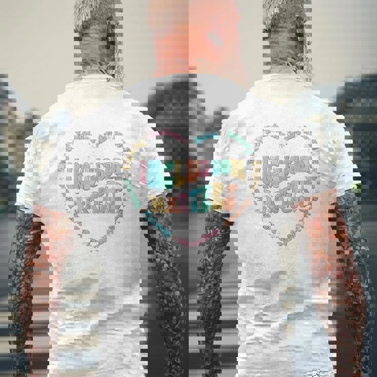 インクルージョン マターズ 自閉症 意識 スピード 教師 優しさ 長袖tシャツ メンズTシャツ バックプリント 高齢者への贈り物