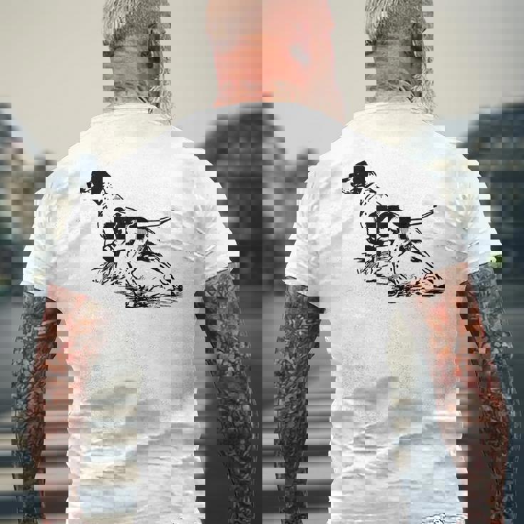 イングリッシュポインタードッグ メンズTシャツ バックプリント 高齢者への贈り物