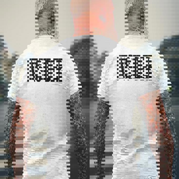 インサイダー メンズTシャツ バックプリント 高齢者への贈り物