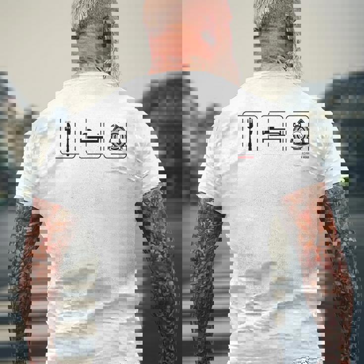 イート・スリープロータリー メンズTシャツ バックプリント 高齢者への贈り物