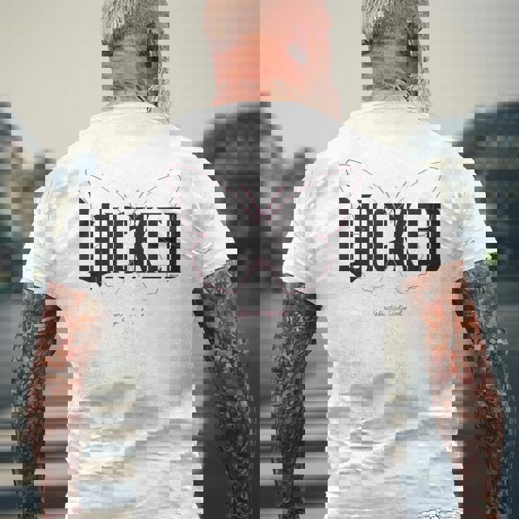 ウィキッド・ムービーロゴグリンダ・アップランド メンズTシャツ バックプリント 高齢者への贈り物