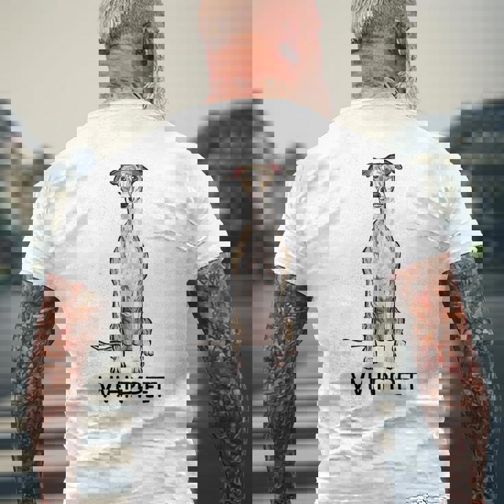 ウィペット・クレイジー・ドッグ・ラバー メンズTシャツ バックプリント 高齢者への贈り物