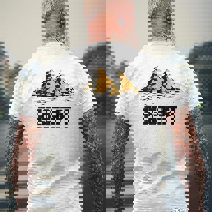 エジプト エジプトピラミッド お土産 メンズTシャツ バックプリント 高齢者への贈り物