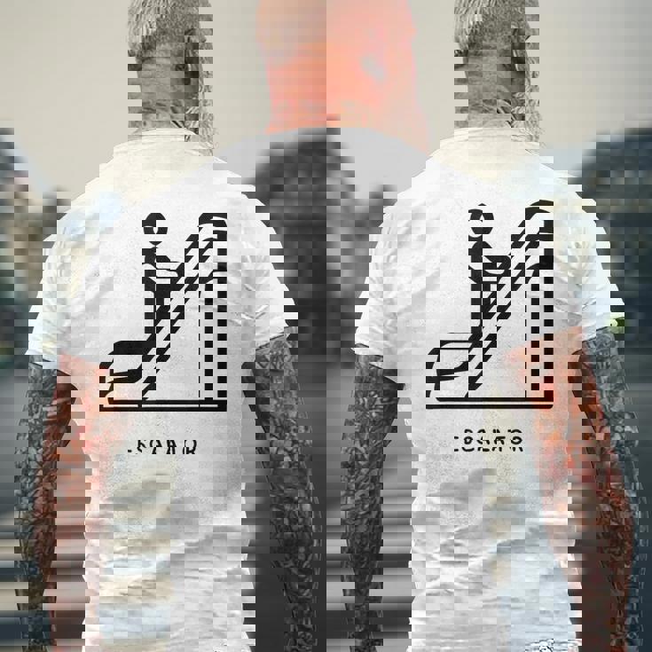 エスカレーター メンズTシャツ バックプリント 高齢者への贈り物