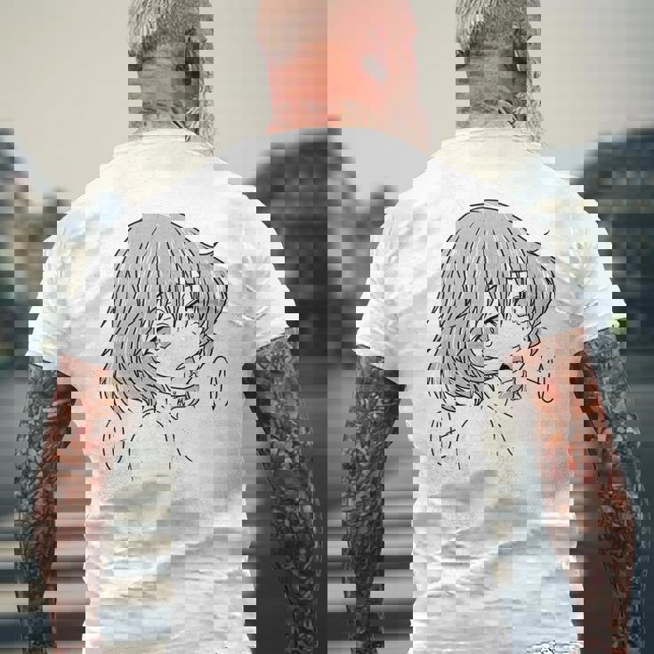 エッチ変態シャツ オタクガール ワイフアヘ顔 快感 メンズTシャツ バックプリント 高齢者への贈り物