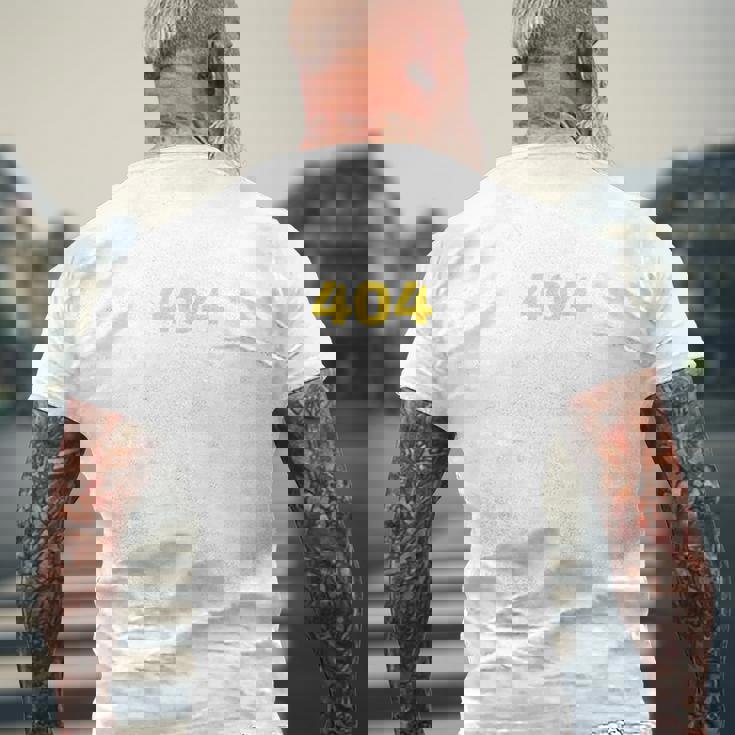 エラー404デジタル表現 メンズTシャツ バックプリント 高齢者への贈り物