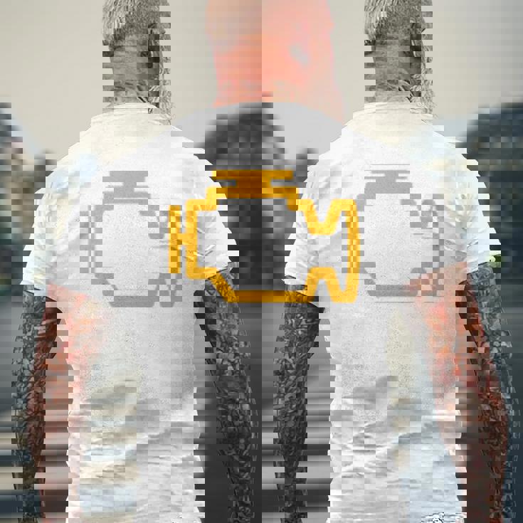 エンジンをチェック メンズTシャツ バックプリント 高齢者への贈り物