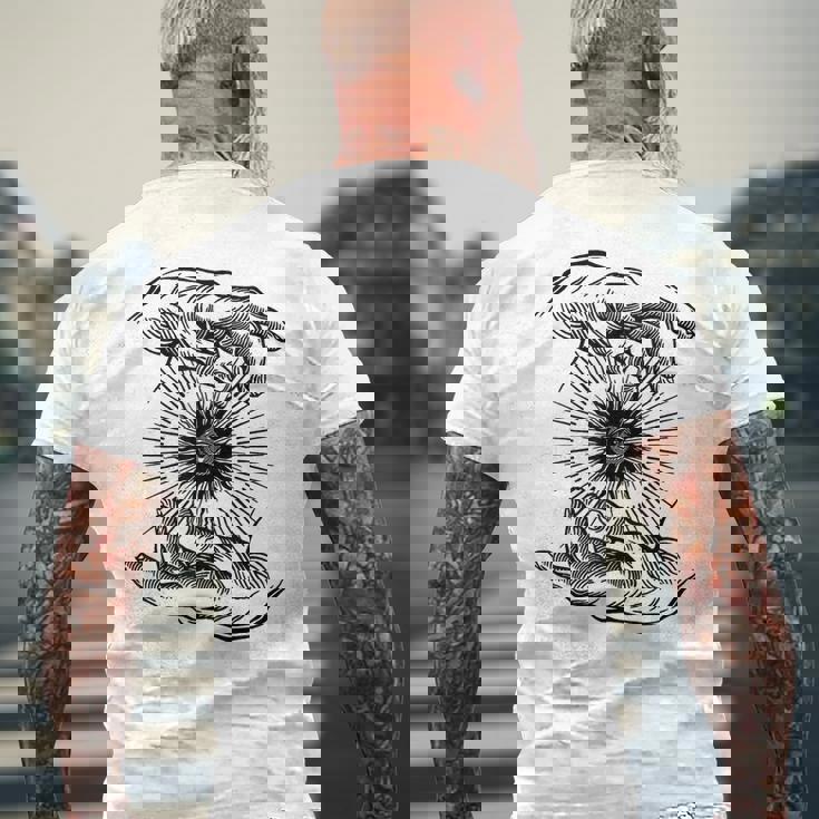 オカルトアイズ As Aboveo Below Witchcraft 異教 ゴシック グランジ メンズTシャツ バックプリント 高齢者への贈り物