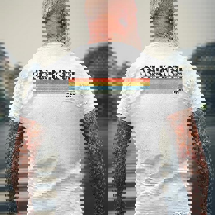 オシュコシュ、ウィスコンシン州エリアコード 920 レトロヴィンテージスタイルtシャツ メンズTシャツ バックプリント 高齢者への贈り物