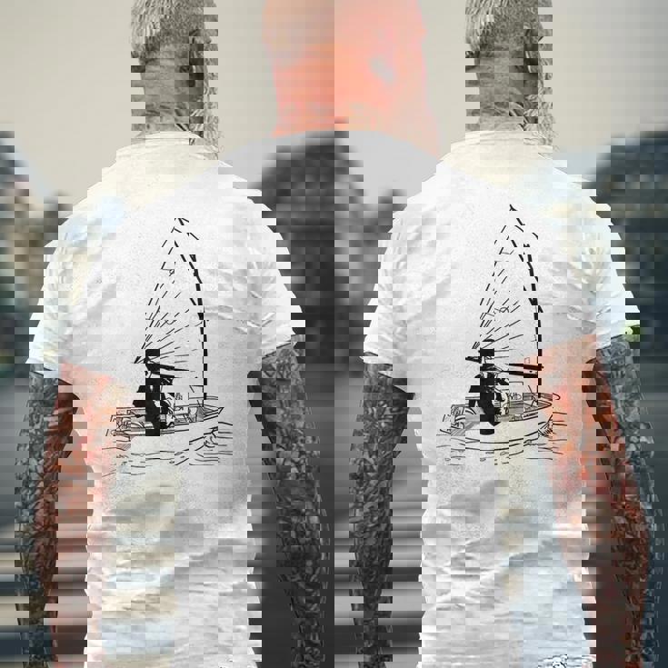 オプティミストヨット メンズTシャツ バックプリント 高齢者への贈り物