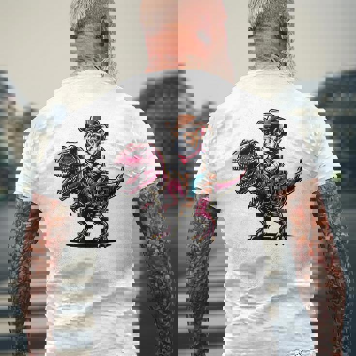 カウボーイ フレンチブルドッグ ライディング A ティラックス かわいいフレンチー メンズTシャツ バックプリント 高齢者への贈り物