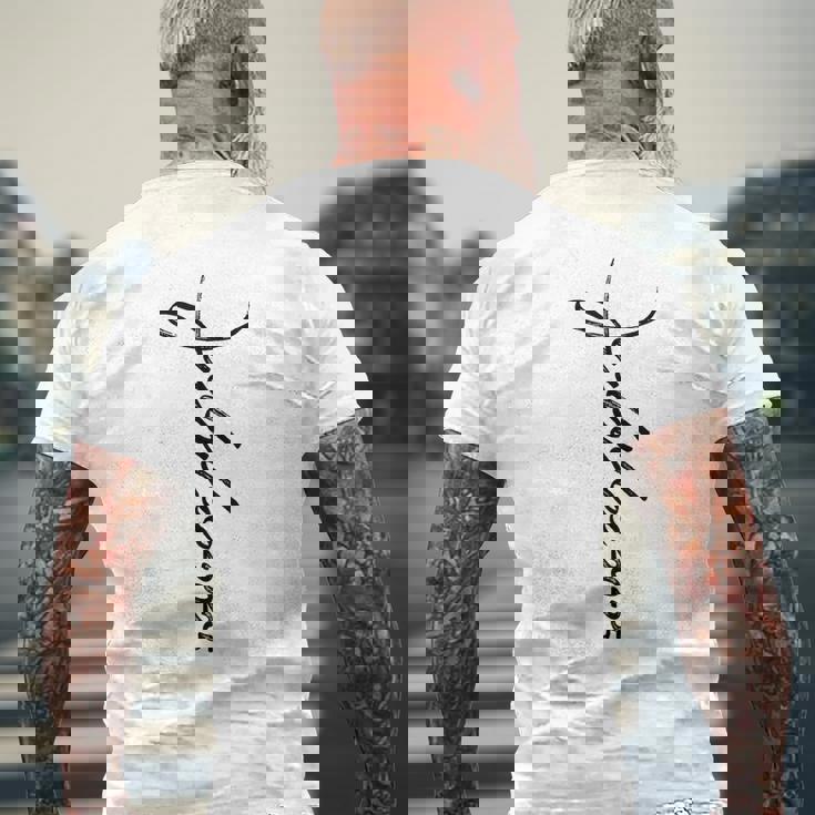 カトリックジュビリー2025キリスト教巡礼者希望聖年 メンズTシャツ バックプリント 高齢者への贈り物