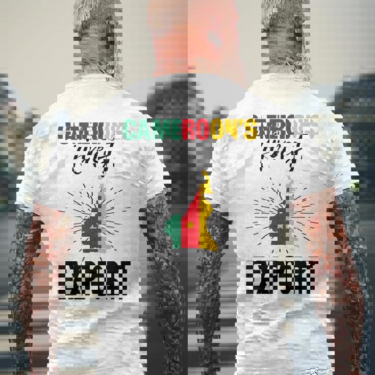 カメルーンの国旗 カメルーン語 メンズTシャツ バックプリント 高齢者への贈り物