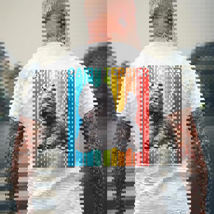 カラフル ケアンテリア メンズTシャツ バックプリント 高齢者への贈り物