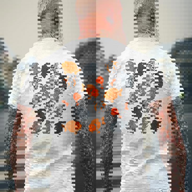 カラフルランチュウ メンズTシャツ バックプリント 高齢者への贈り物