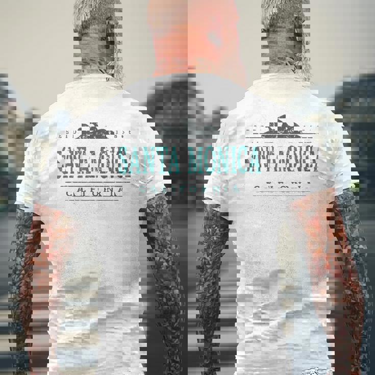 カリフォルニア州サンタモニカ メンズTシャツ バックプリント 高齢者への贈り物