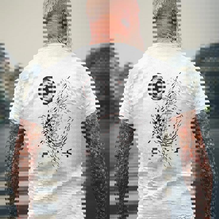 カンディンスキー ブルー、1922 年のアートワーク メンズTシャツ バックプリント 高齢者への贈り物