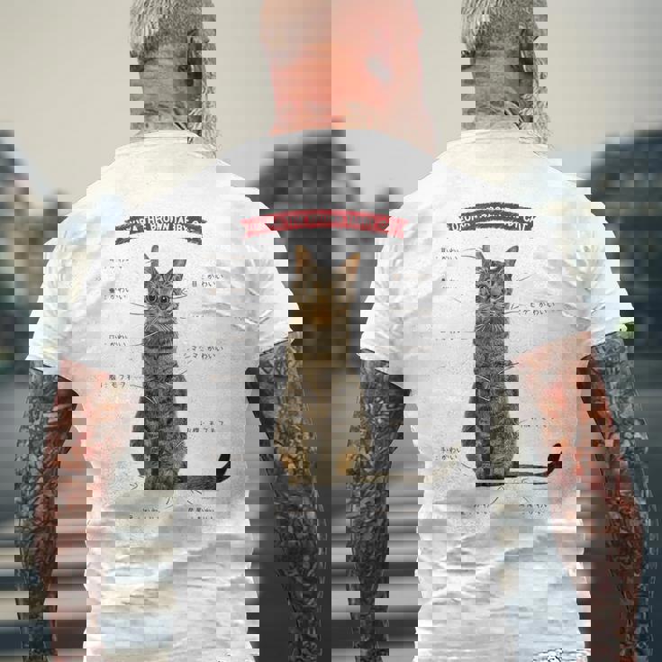 キジトラねこ、うずら 猫 キジトラ猫 鶉 かわいい Cat （ホワイト） メンズTシャツ バックプリント 高齢者への贈り物