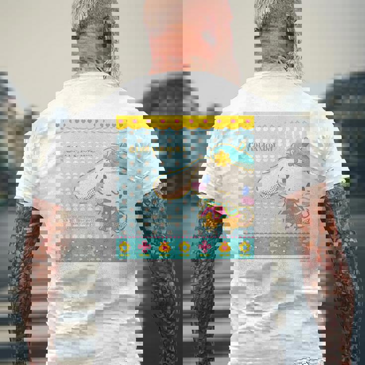 キッズ シナモロール Thank You メンズTシャツ バックプリント 高齢者への贈り物